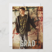 ダブルフォトボーイソンズ卒業パーティー 招待状 (正面)