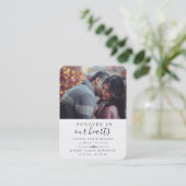 ダブルフォトメモリアル記念祈りの言葉カード 名刺 (スタンド正面)