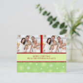 ダブルフォトメリークリスマスポストカード雪 シーズンポストカード (スタンド正面)