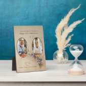 ダブルフォトヴィンテージ結婚記念日の記念 フォトプラーク (側面)