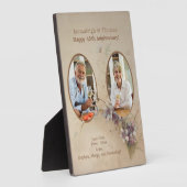 ダブルフォトヴィンテージ結婚記念日の記念 フォトプラーク (側面)