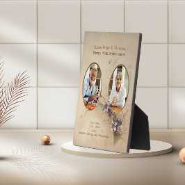 ダブルフォトヴィンテージ結婚記念日の記念 フォトプラーク