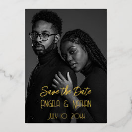 ダブルフォト日付を保存 箔招待状