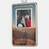 ダブルフォト シルバープレートフレームオーナメント (左)