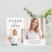 ダブルフォト | 2022年クラス卒業 案内状 (スタンド正面)