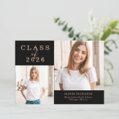 ダブルフォト | 2025年度卒業 案内状 (スタンド正面)