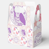 ダブルフクロウと蝶パーティーの好意ギフトボックス フェイバーボックス (オープン)