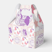 ダブルフクロウと蝶パーティーの好意ギフトボックス フェイバーボックス (正面サイド)