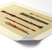 ダブルフラゲオレット、ドイツのフルート、フルートのダース ポスター (角)