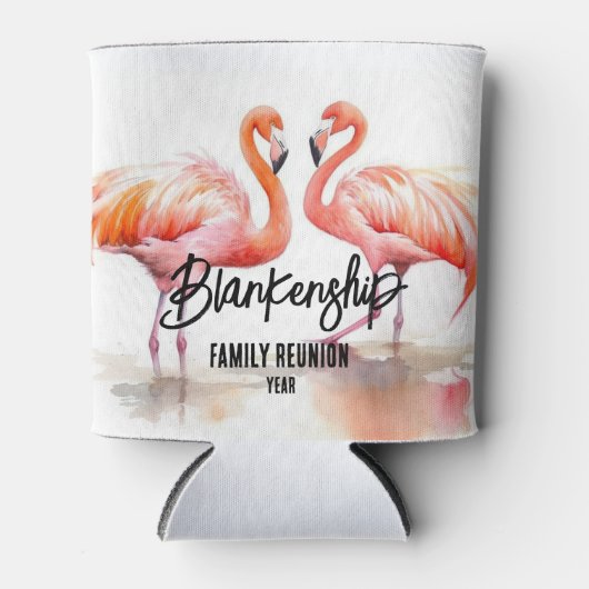 ダブルフラミンゴファミリー懇親会パーティー記念 缶クーラー (正面)