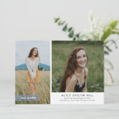 ダブルフレーム卒業発表 案内状 (スタンド正面)