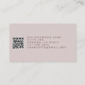 ダブルフロー葉パターンの名刺 名刺 (裏面)