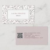 ダブルフロー葉パターンの名刺 名刺 (正面/裏面)