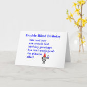 ダブルブラインドバースデー - 面白い誕生日詩 カード (黄色い花)