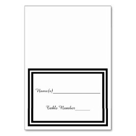 ダブルブラックトリム – エスコートカード テーブルナンバー