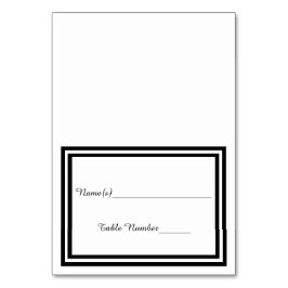 ダブルブラックトリム – エスコートカード テーブルナンバー