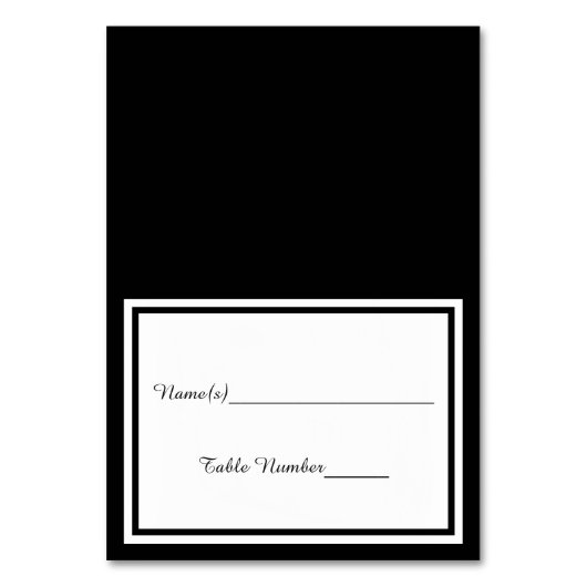 ダブルブラックトリム – エスコートカード テーブルナンバー (正面)