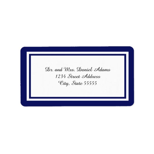 ダブルブルートリム – 住所 シール (正面)