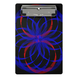 ダブルブルーベリーカラー幾何学ミニクリップボード ミニクリップボード