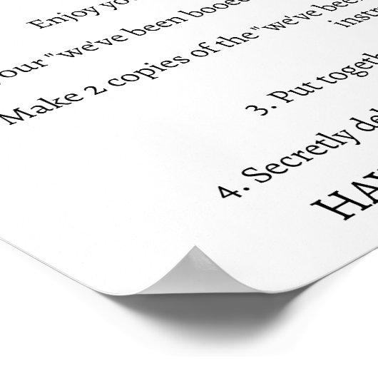 ダブルブー喜び – サプライズのハロウィーンのゲーム ポスター (角)