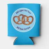 ダブルプレッツェル – 任意の文字で喉の渇いたサルテスナック 缶クーラー (正面)