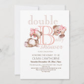 ダブルベビーシャワーツベアーガールズ 招待状 (正面)