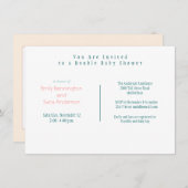 ダブルベビーシャワーローラー招待状 招待状 (正面/裏面)