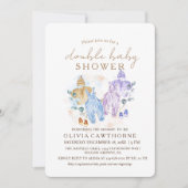 ダブルベビーシャワー招待状かわいいモダンベビーシャワー 招待状 (正面)