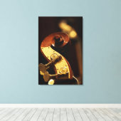 ダブルベースのヘッドストック2 キャンバスプリント (インサイチュ (ウッドフロア))