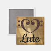 ダブルベースクレフ、 音符記号ハートルテ マグネット (正面/裏面)