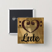 ダブルベースクレフ、 音符記号ハートルテ 缶バッジ (正面&裏面)