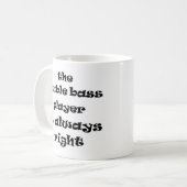 ダブルベースプレーヤー常に右コーヒーマグ コーヒーマグカップ (正面左)