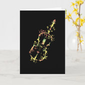 ダブルベース カード (黄色い花)