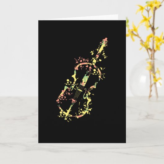 ダブルベース カード (黄色い花)