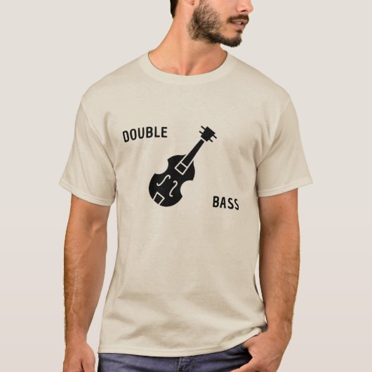 ダブルベース(黒) Tシャツ (正面)