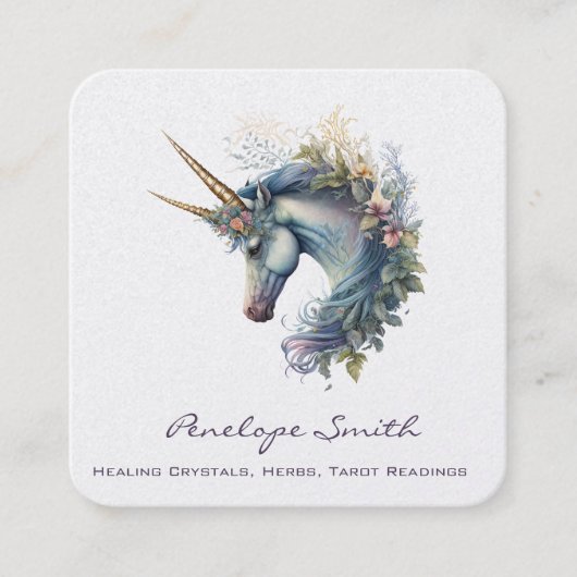 ダブルホルンユニコーンスクエア名刺 スクエア名刺 (正面)