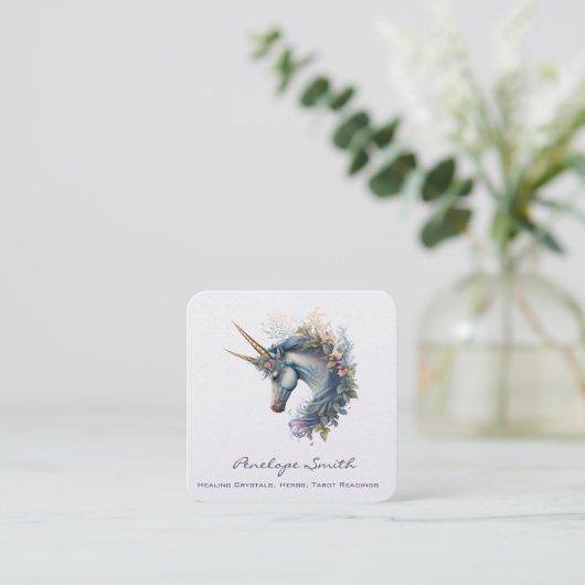 ダブルホルンユニコーンスクエア名刺 スクエア名刺 (スタンド正面)