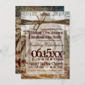 ダブルホースシューズ素朴結婚式招待状 招待状 (正面/裏面)