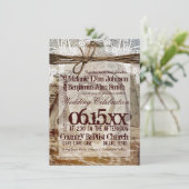 ダブルホースシューズ素朴結婚式招待状 招待状 (スタンド正面)