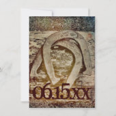 ダブルホースシューズ素朴結婚式招待状 招待状 (裏面)