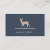 ダブルホーン ネイビー デア 名刺 (正面)