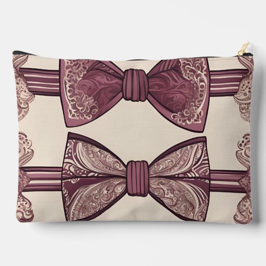 ダブルボウシックボウタイAIアート アクセサリーポーチ (裏面)