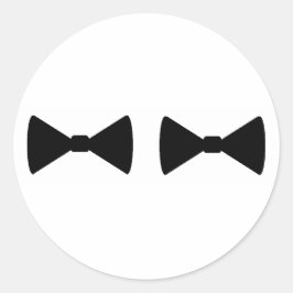 「ダブルボウタイ」スタンプ ラウンドシール