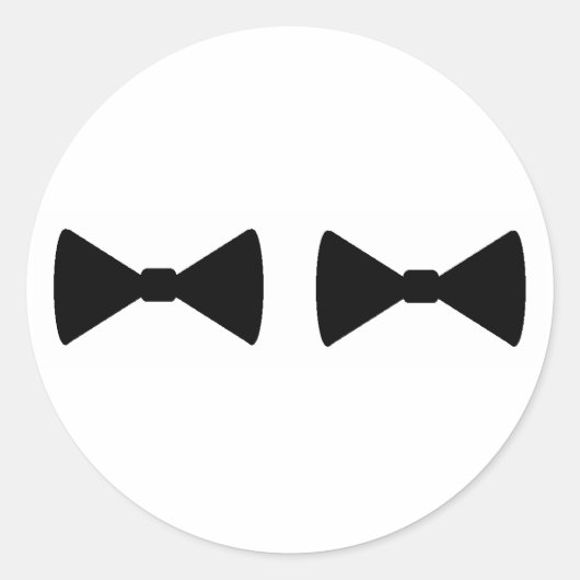 「ダブルボウタイ」スタンプ ラウンドシール (正面)