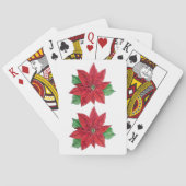 ダブルポインセチア白トランプ トランプ (裏面)