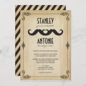 ダブルマスターチラブヴィンテージ紙ゲイ結婚ズ 招待状 (正面/裏面)