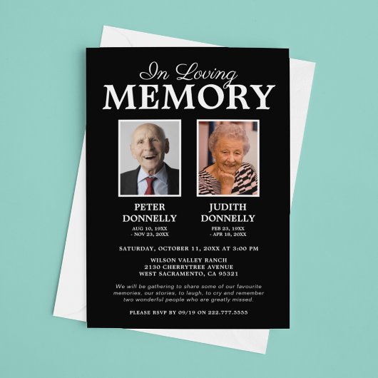 ダブルメモリアルフォト 招待状