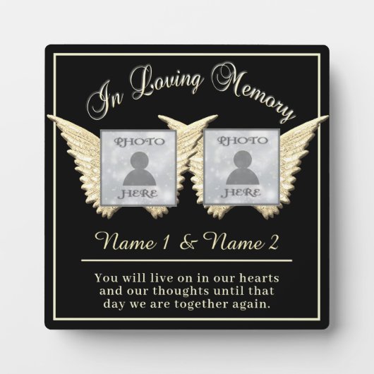 ダブルメモリアル フォトプラーク (正面)