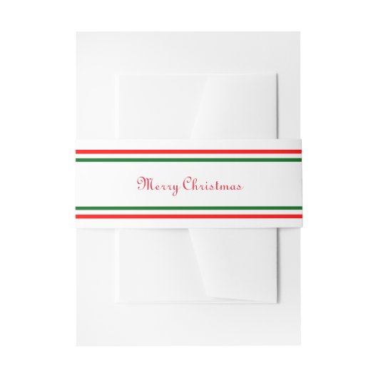 ダブルメリークリスマストリム – ベリーバンド 招待状ベリーバンド (正面例)