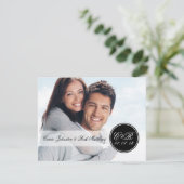 ダブルモシンプルノグラムフォトウエディングレセプション 招待状 (スタンド正面)